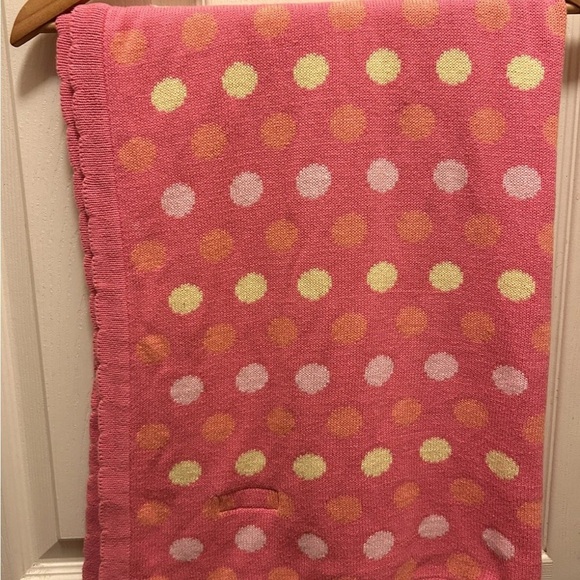 Elegant Baby Other - Elegant Baby Pink Polka Dot Reversible Blanket